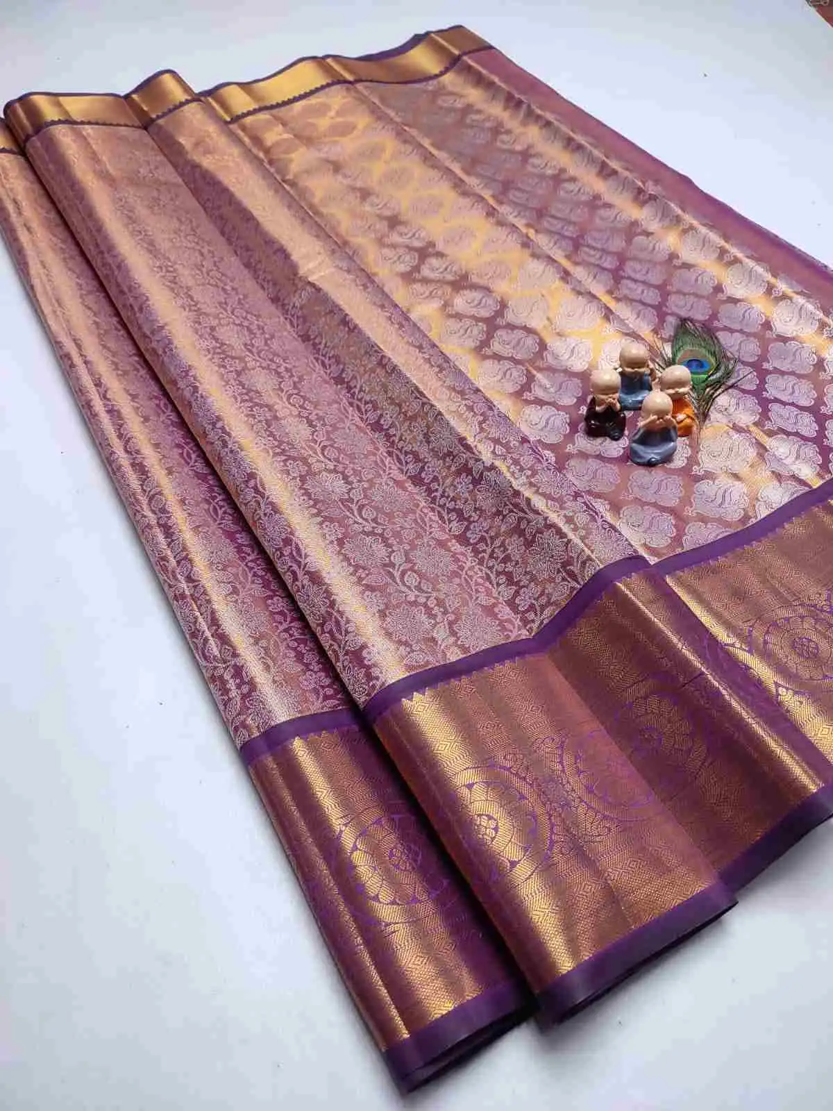 Double Weave Brocade Semi Kanchipuram Silk Saree